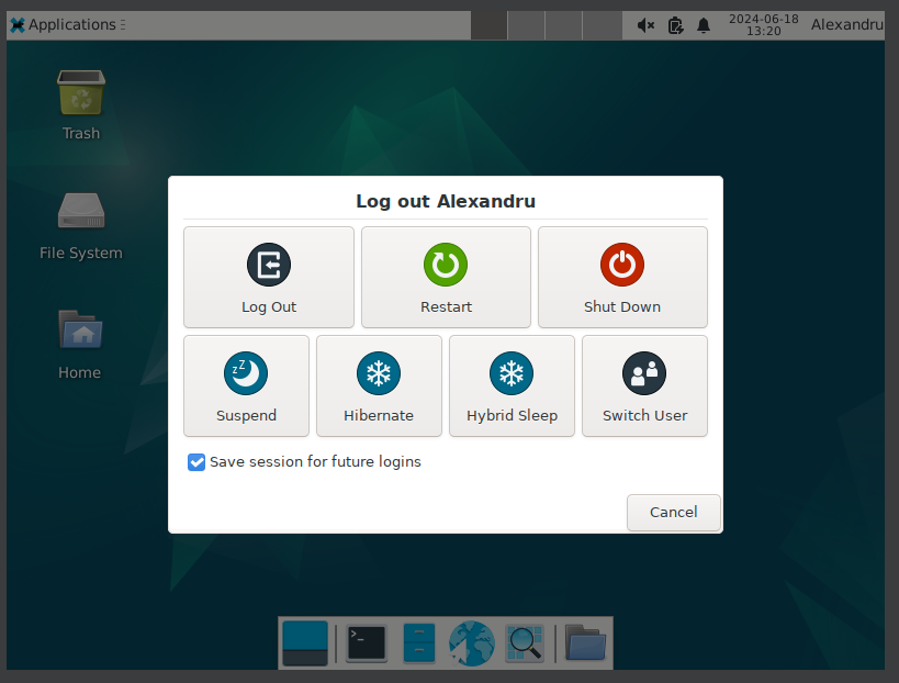 Xfce4 is running on Debian